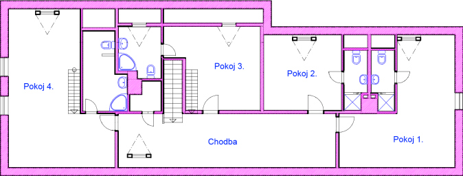 Chata Alexandra - Půdorys patra